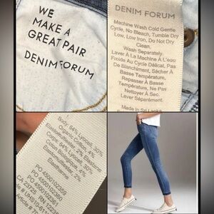 Aritzia DENIM FORUM The Nico Mid Rise Skinny Crop Jeans Sz 26